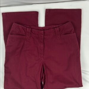 Jones Wear Sport Burgundy Boot Cut Jeans with Stitch Detailing‎ on Sides Size 14